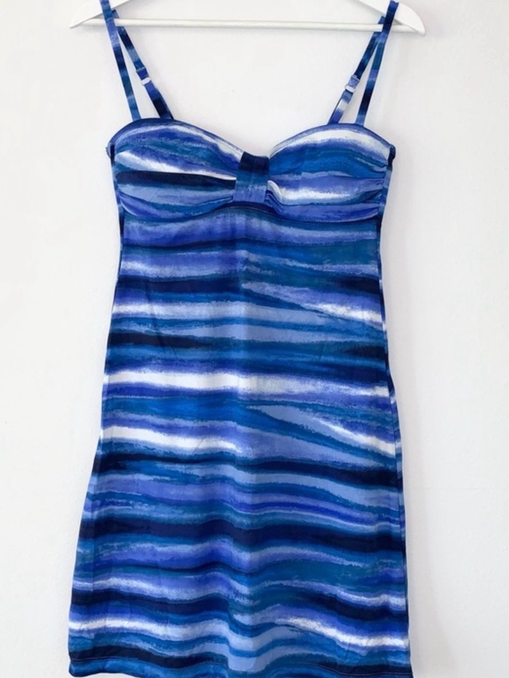 Tommy Bahama Blue Ombre Striped Swim Dress XS